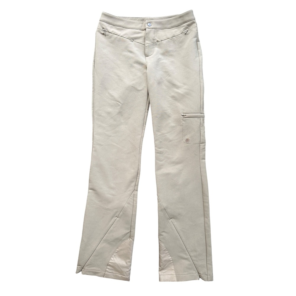Athleta Cream Boot‑Cut Utility Pants